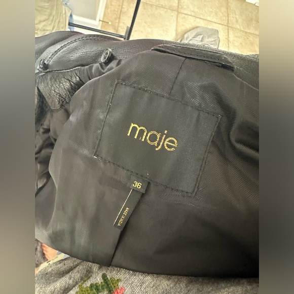 Maje Leather Jacket - Picture 2 of 5